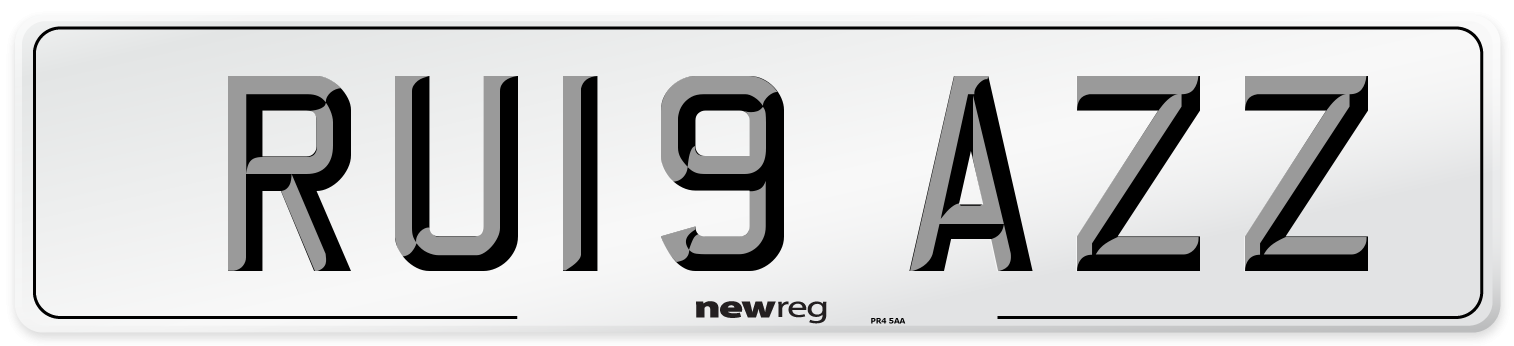 RU19 AZZ Number Plate from New Reg